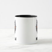 Snarling Wolf Personalized Coffee Cup Mok (Midden)