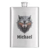 Snarling Wolf Personalized Flacon (Voorkant)