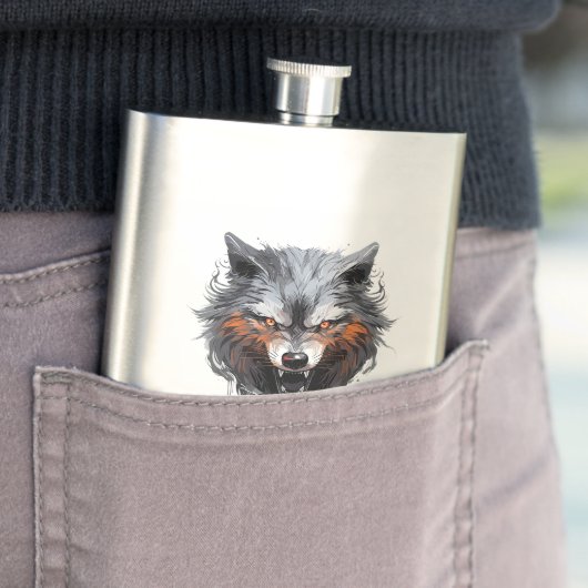 Snarling Wolf Personalized Flacon (Voorbeeld)