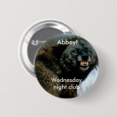 Snarling wolf: Woensdag, nachtclub Ronde Button 5,7 Cm (Voorkant /achterkant)