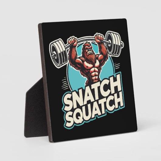Snatch Squatch - Grappig Gewichtheffen Fotoplaat (Voorkant)