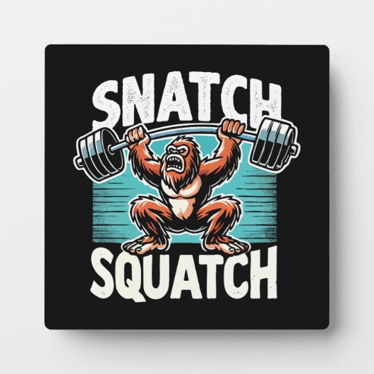 Snatch Squatch - Grappig Gewichtheffen Fotoplaat (Voorkant)