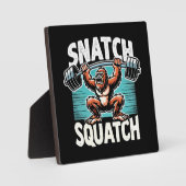 Snatch Squatch - Grappig Gewichtheffen Fotoplaat (Voorkant)