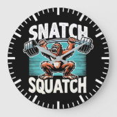 Snatch Squatch - Grappig Gewichtheffen Grote Klok (Voorkant)