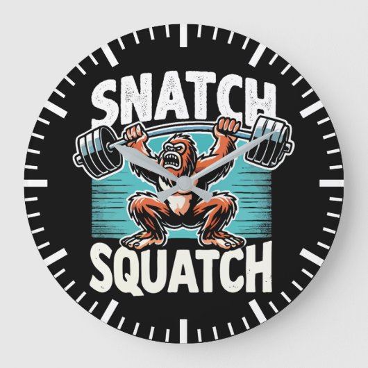 Snatch Squatch - Grappig Gewichtheffen Grote Klok (Voorkant)