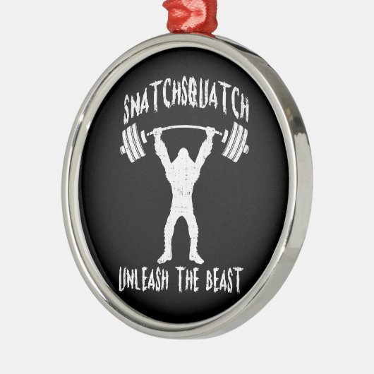 Snatchsquatch, Cartoon Big Foot, Beast, Funny Gym Metalen Ornament (Links)