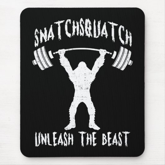 Snatchsquatch, Cartoon Big Foot, Beast, Funny Gym Muismat (Voorkant)