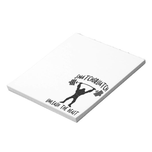 Snatchsquatch, Cartoon Big Foot, Beast, Funny Gym Notitieblok (Linkerzijde)