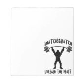 Snatchsquatch, Cartoon Big Foot, Beast, Funny Gym Notitieblok (Voorkant)