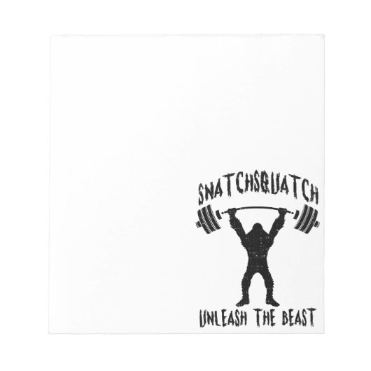 Snatchsquatch, Cartoon Big Foot, Beast, Funny Gym Notitieblok (Voorkant)