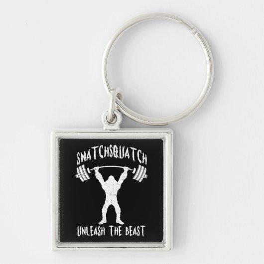 Snatchsquatch, Cartoon Big Foot, Beast, Funny Gym Sleutelhanger (Voorkant)