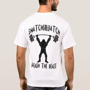 Snatchsquatch, Cartoon Big Foot, Beast, Funny Gym T-shirt