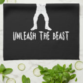 Snatchsquatch, Cartoon Big Foot, Beast, Funny Gym Theedoek (Gevouwen)