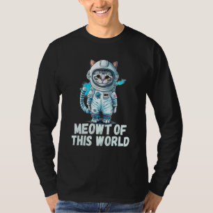 Snauw van deze wereld kat astronaut t-shirt