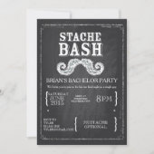 Snavel Bash Bachelor Party Krijtbord Hipster Kaart (Voorkant)