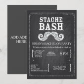 Snavel Bash Bachelorfeest Krijtbord Hipster Kaart (Voorkant / Achterkant)