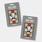 Snavel Panda Hall Pass Badge (Voor- en achterkant)