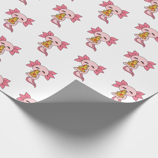 'Snaxalotl' Snacking Axolotl Wrapping Paper Cadeaupapier (Hoek)