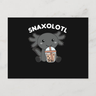 Snaxolotl Axolotl Bubble Tea Lovers Sweet Animals Briefkaart