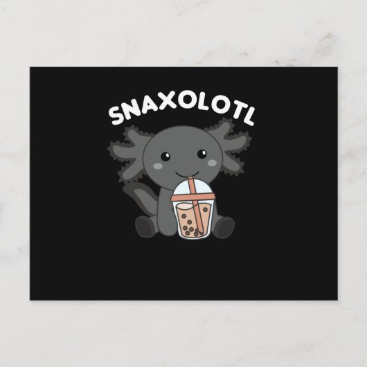 Snaxolotl Axolotl Bubble Tea Lovers Sweet Animals Briefkaart (Voorkant)