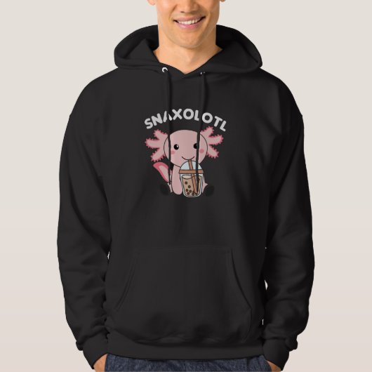 Snaxolotl Axolotl Bubble Tea Lovers Sweet Animals Hoodie (Voorkant)