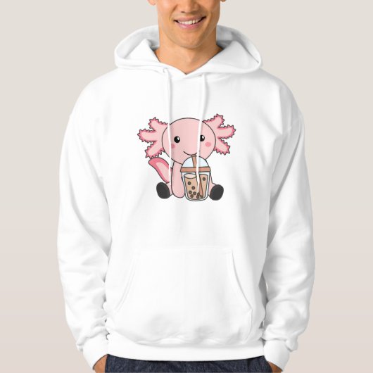Snaxolotl Axolotl Bubble Tea Lovers Sweet Animals Hoodie (Voorkant)