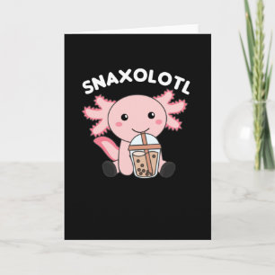 Snaxolotl Axolotl Bubble Tea Lovers Sweet Animals Kaart