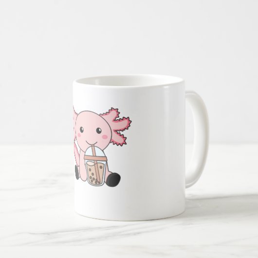 Snaxolotl Axolotl Bubble Tea Lovers Sweet Animals Koffiemok (Voorkant rechts)