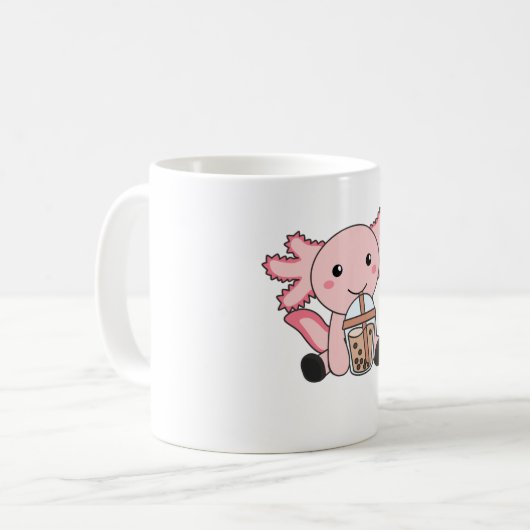 Snaxolotl Axolotl Bubble Tea Lovers Sweet Animals Koffiemok (Voorkant links)