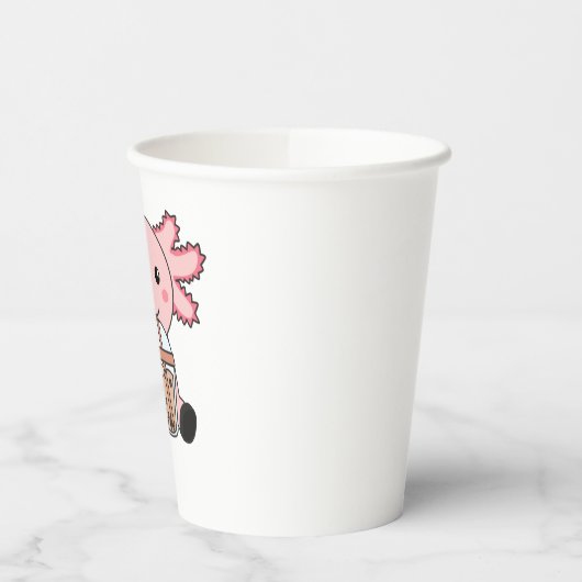 Snaxolotl Axolotl Bubble Tea Lovers Sweet Animals Papieren Bekers (Links)