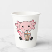 Snaxolotl Axolotl Bubble Tea Lovers Sweet Animals Papieren Bekers (Voorkant)