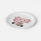 Snaxolotl Axolotl Bubble Tea Lovers Sweet Animals Papieren Bordje (Gekanteld)