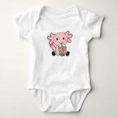 Snaxolotl Axolotl Bubble Tea Lovers Sweet Animals Romper (Voorkant)