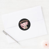 Snaxolotl Axolotl Bubble Tea Lovers Sweet Animals Ronde Sticker (Envelop)