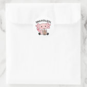 Snaxolotl Axolotl Bubble Tea Lovers Sweet Animals Ronde Sticker (Tas)