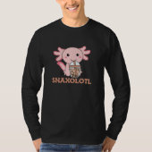 Snaxolotl Axolotl Bubble Tea Lovers Sweet Animals T-shirt (Voorkant)