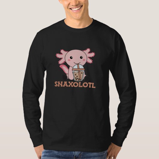 Snaxolotl Axolotl Bubble Tea Lovers Sweet Animals T-shirt (Voorkant)