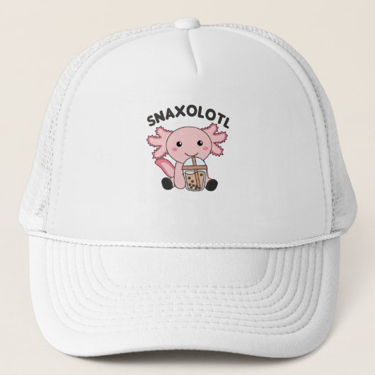 Snaxolotl Axolotl Bubble Tea Lovers Sweet Animals Trucker Pet (Voorkant)