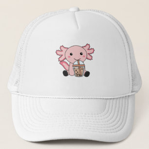 Snaxolotl Axolotl Bubble Tea Lovers Sweet Animals Trucker Pet
