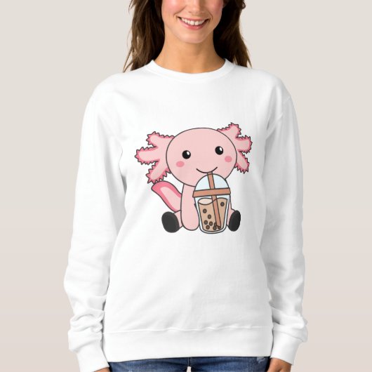 Snaxolotl Axolotl Bubble Tea Lovers Sweet Animals Trui (Voorkant)