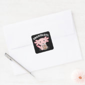 Snaxolotl Axolotl Bubble Tea Lovers Sweet Animals Vierkante Sticker (Envelop)