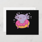 Snaxolotl Axolotl Donut Lovers Zoete dieren Briefkaart (Voorkant / Achterkant)