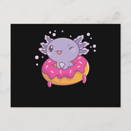 Snaxolotl Axolotl Donut Lovers Zoete dieren Briefkaart (Voorkant)
