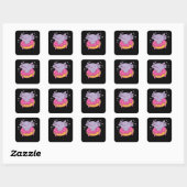 Snaxolotl Axolotl Donut Lovers Zoete dieren Vierkante Sticker (Vel)