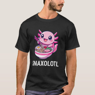 Snaxolotl Axolotl Eet Ramen Noedels Kawaii T-shirt
