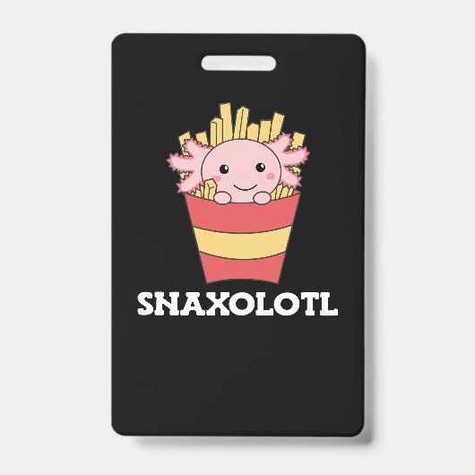 Snaxolotl Axolotl Lover Cute Animals Badge (Voorkant)