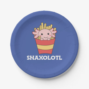 Snaxolotl Axolotl Lover Cute Animals Fries T-Shirt Papieren Bordje