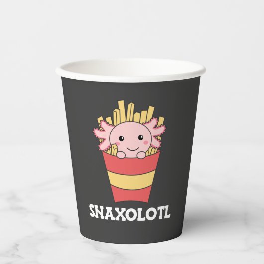 Snaxolotl Axolotl Lover Cute Animals Papieren Bekers (Voorkant)