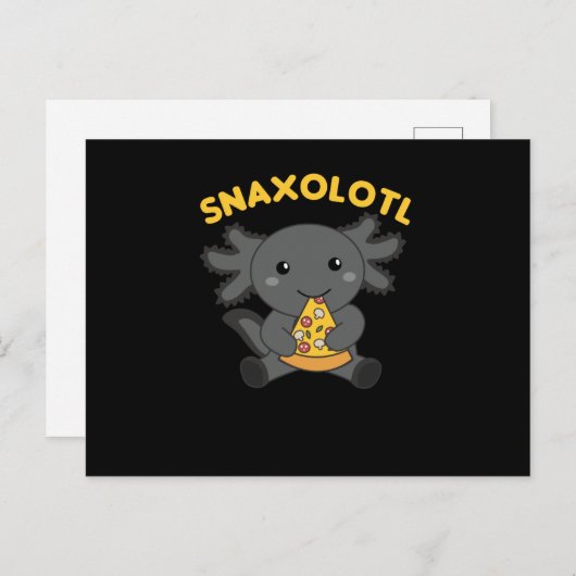 Snaxolotl Axolotl Lover Cute Animals Pizza Briefkaart (Voorkant / Achterkant)
