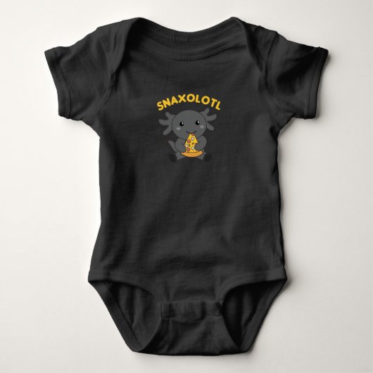 Snaxolotl Axolotl Lover Cute Animals Pizza Romper (Voorkant)
